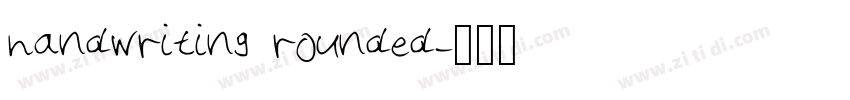 handwriting rounded字体转换